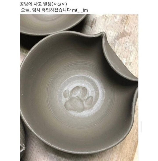 어느 도자기 공방의 흔한 임시 휴업 사유